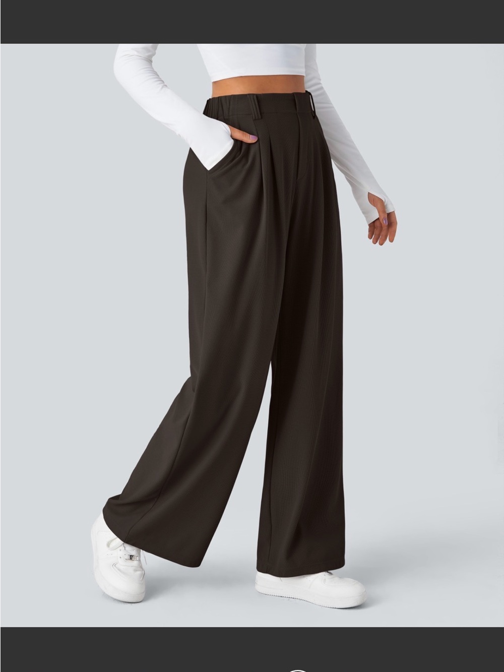 Halara Flex™ High Waisted Pocket
Wide Leg Waffle Work Pants  COLOR DELICIOSO